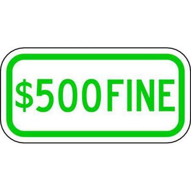 ZING Eco Parking Sign, 6X12, HIP- Model 2365